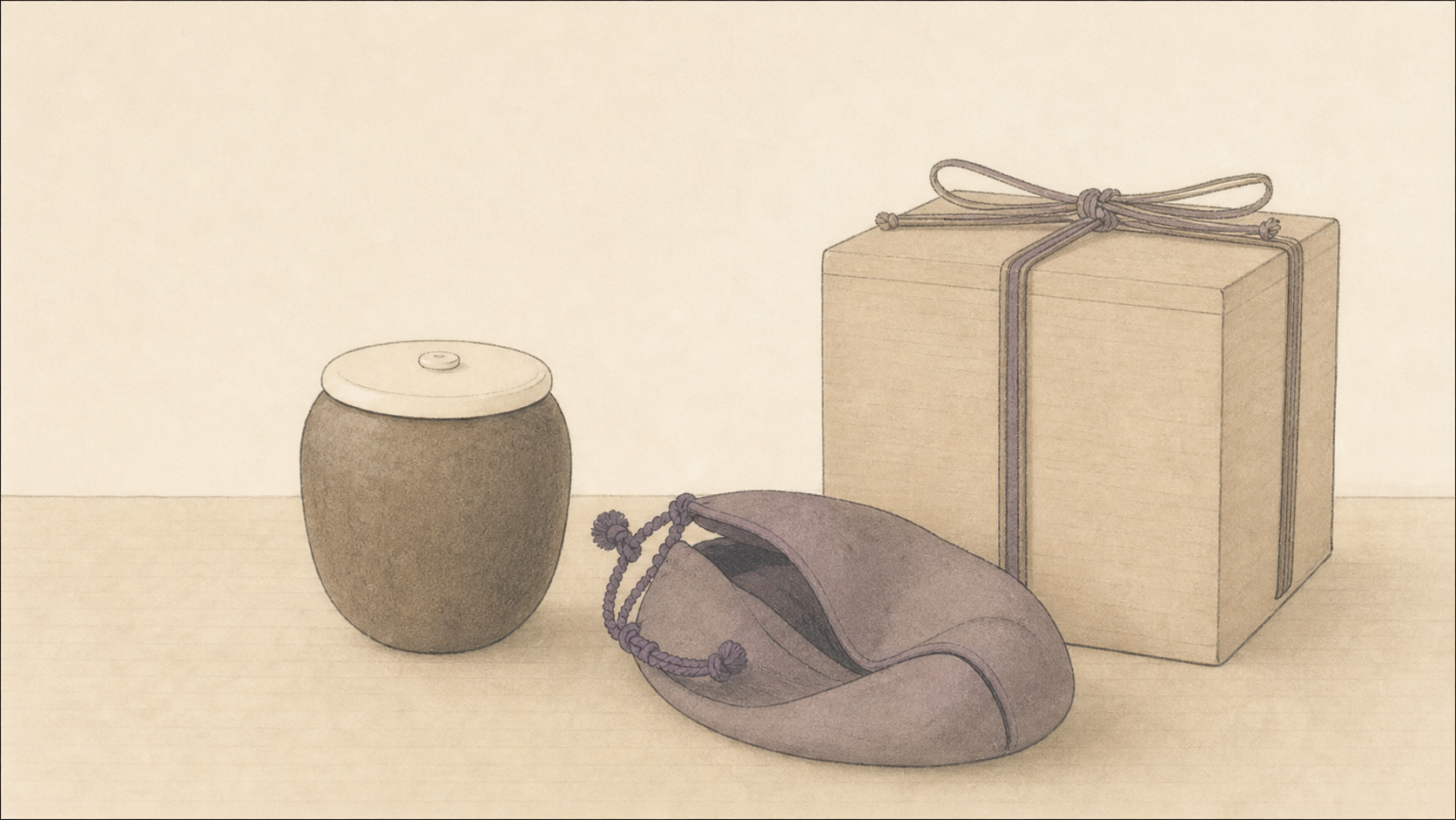 茶入は、なぜ小さな器に重い背景をまとうのか。仕覆、次第、濃茶をめぐるデザイン