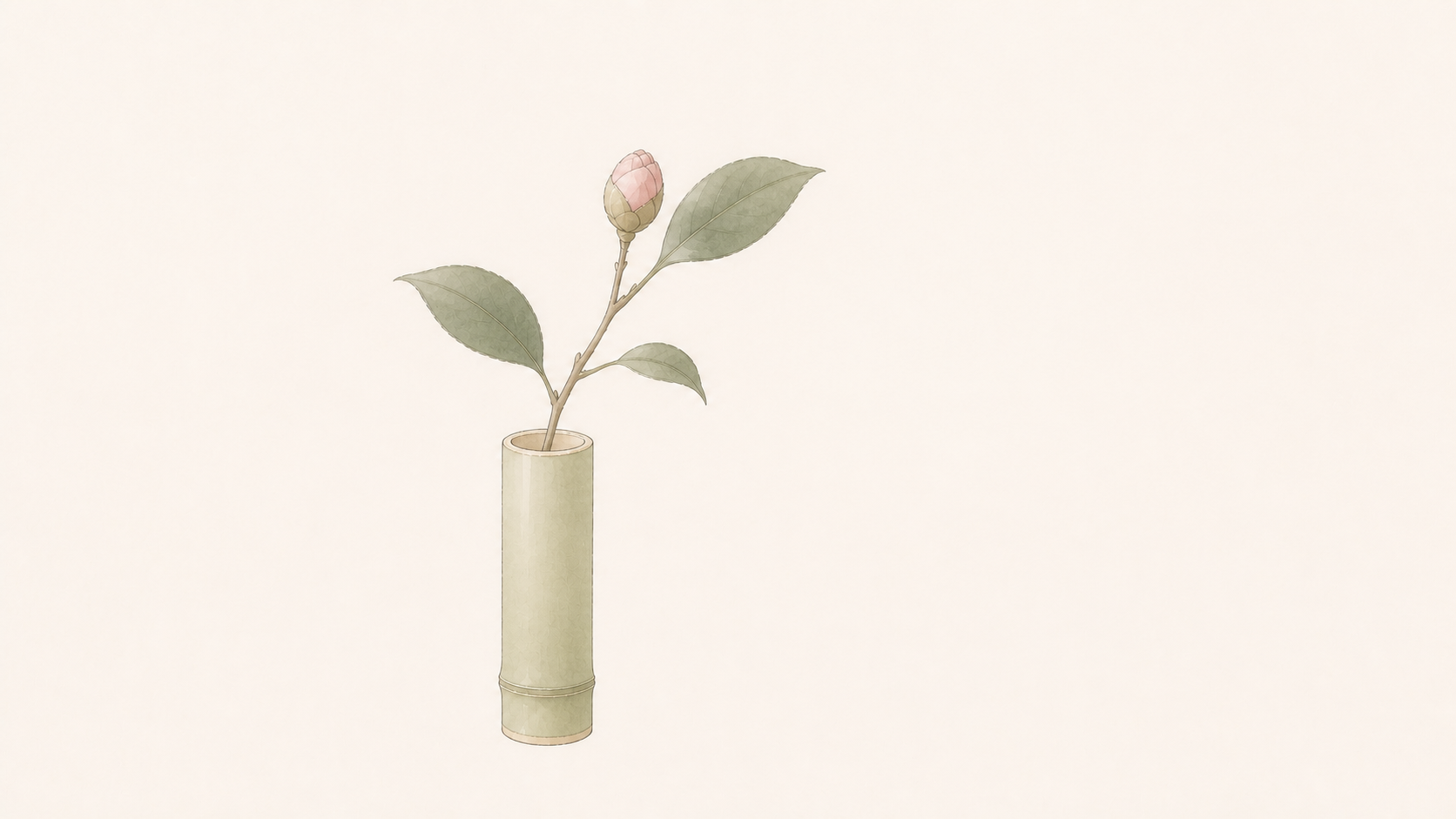 椿を茶花でどう見るか。蕾、葉、花入がつくる冬から春のデザイン